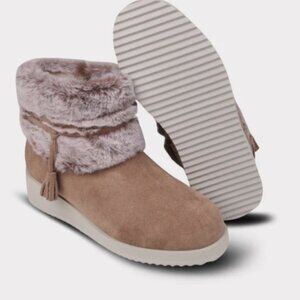 MYKOS Bailee Women's TAUPE Zip-Up Wedge Boot (1.5")  MW2530